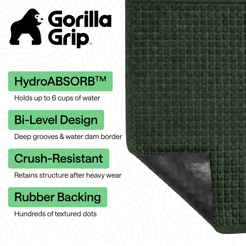 Gorilla Grip HydroAbsorb mat close-up shows high absorbency