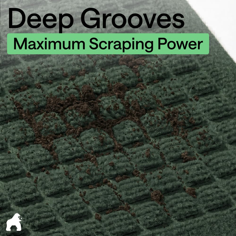 GORILLA GRIP HydroAbsorb mat features a low-profile design that clears doors easily.
