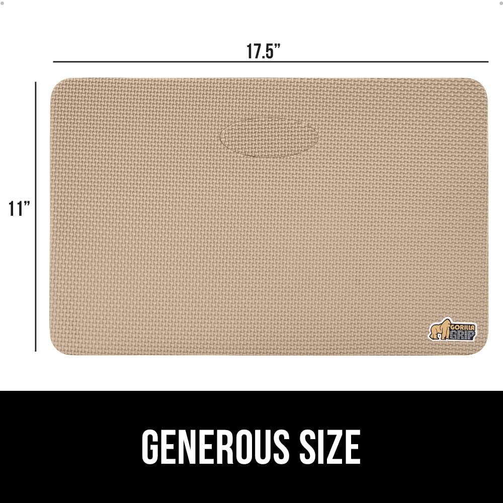 GORILLA GRIP kneeling pad beige outdoor-ready for dirt and moisture