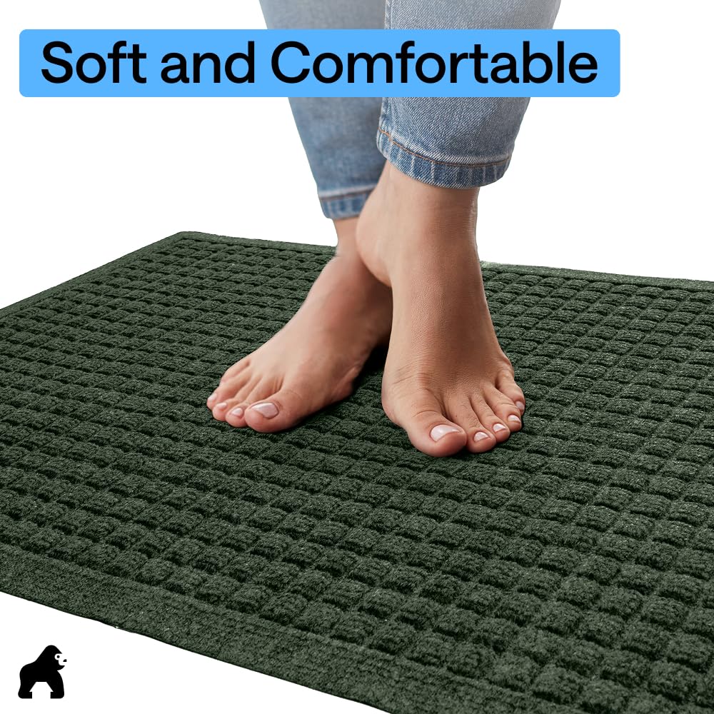 Gorilla Grip low-profile design allows doors to open smoothly over the mat