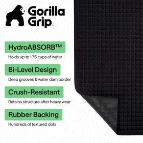 GORILLA GRIP outdoor entrance doormat traps dirt, keeping floors cleaner