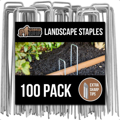 GORILLA GRIP premium landscape staples 6in 11ga for strong ground anchoring