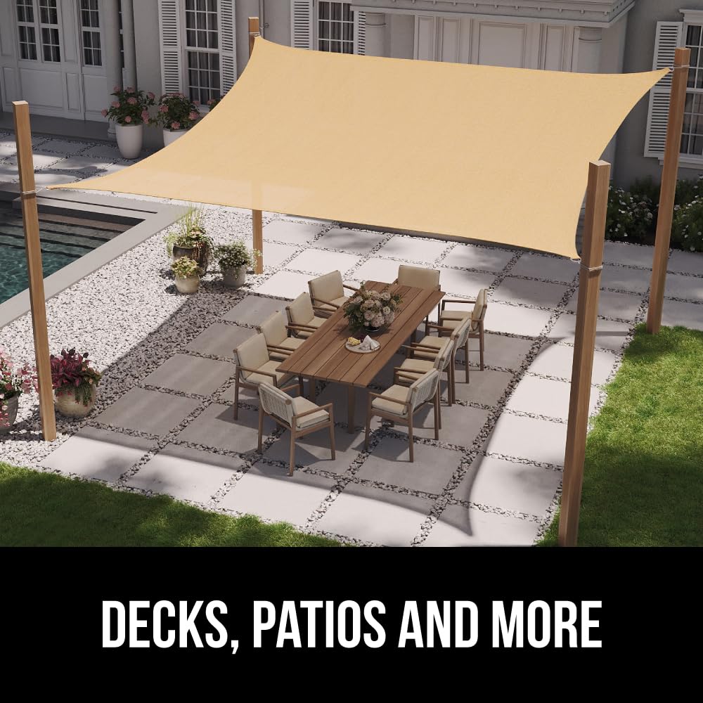 GORILLA GRIP sand color shade complements outdoor décor and lighting