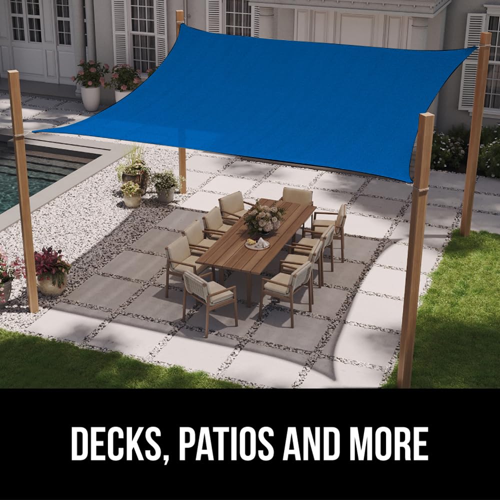 GORILLA GRIP easy-install shade sail with rope included