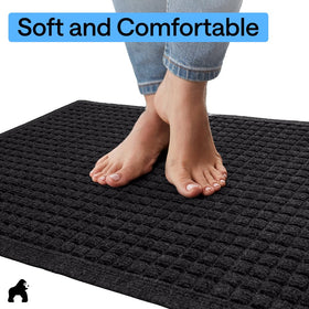 GORILLA GRIP rubber backing stays in place on any floor