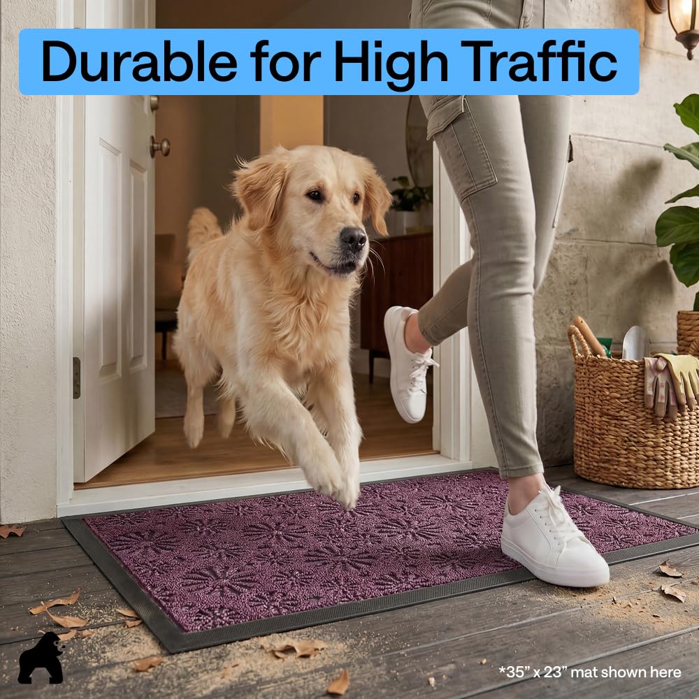 GORILLA GRIP WeatherMAX doormat 35x23 size fits standard doors.