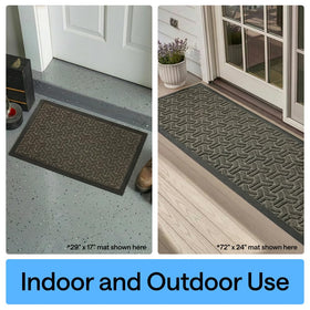 GORILLA GRIP WeatherMax doormat climate-certified with responsible materials for sustainable use.