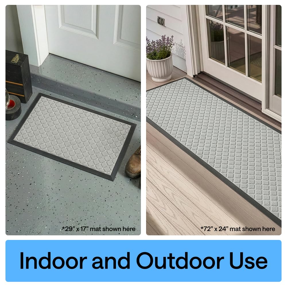 Climate-certified Gorilla Grip WeatherMAX doormat designed for sustainable home use