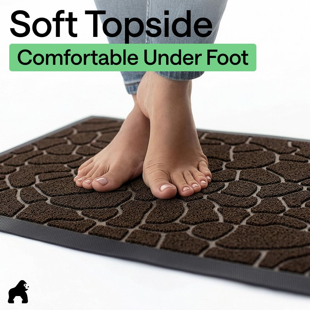 Gorilla Grip WeatherMAX doormat designed for climate-certified sustainability.