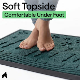 GORILLA GRIP WeatherMAX climate-partner certified doormat supports sustainable home design.