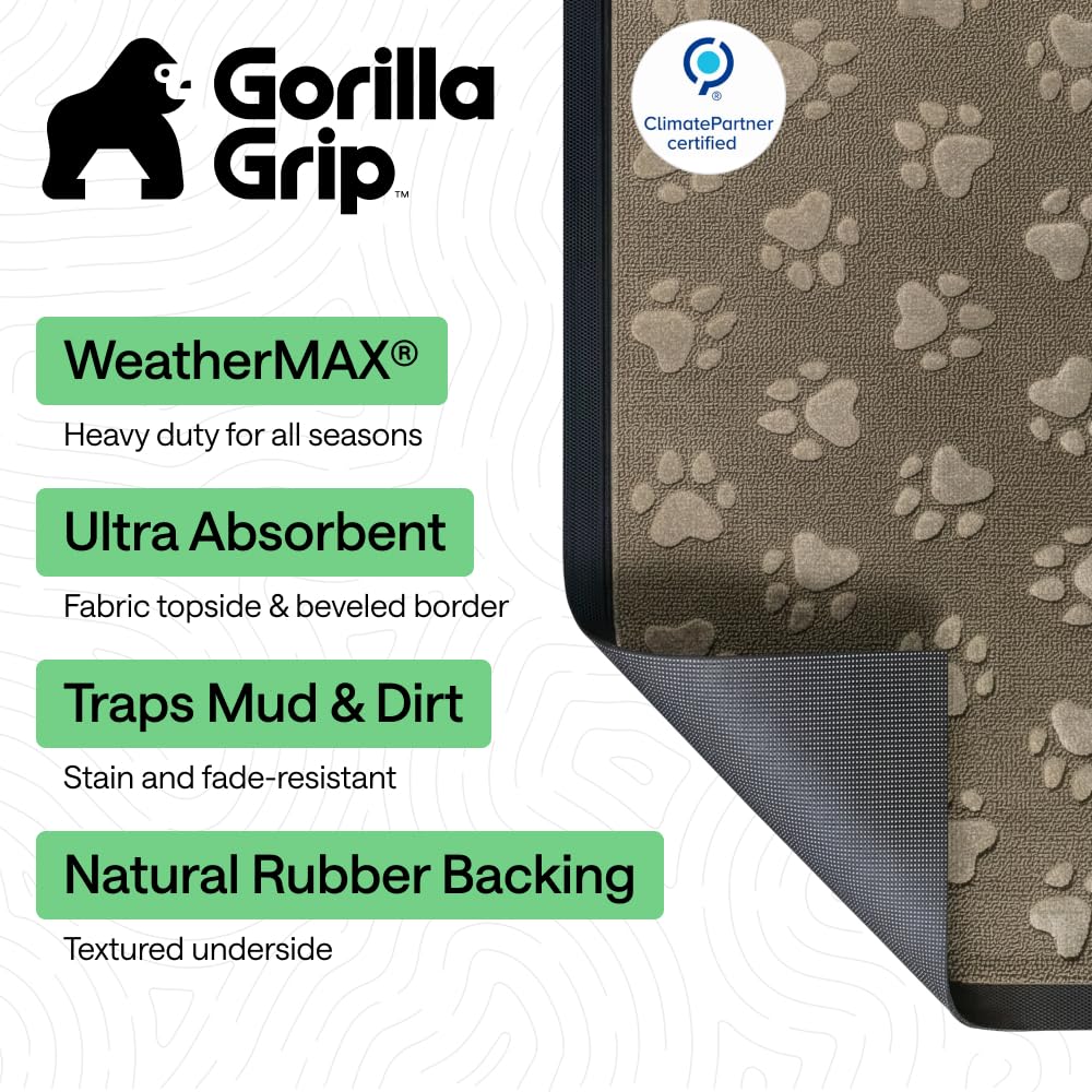 GORILLA GRIP WeatherMAX close-up of textured tread captures dirt and moisture effectively.