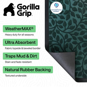 Gorilla Grip WeatherMAX close-up of deep grooves that trap dirt and moisture at the threshold.