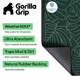 Gorilla Grip WeatherMAX doormat dirt capture grooves illustrate effective dirt control.