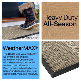 GORILLA GRIP WeatherMAX doormat ideal for high-traffic entrances