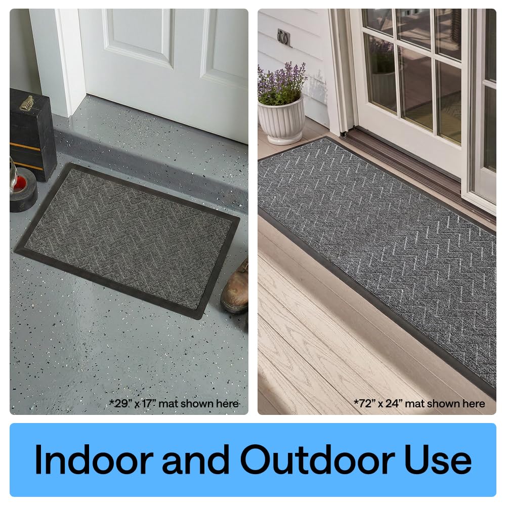 GORILLA GRIP WeatherMAX easy-clean surface resists wear in busy entrances.