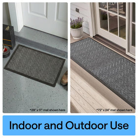 GORILLA GRIP WeatherMAX easy-clean surface resists wear in busy entrances.