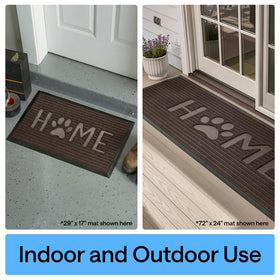 GORILLA GRIP WeatherMAX doormat espresso home paw design welcomes guests.