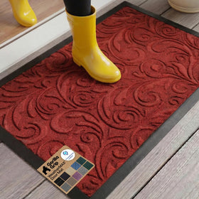 GORILLA GRIP WeatherMAX doormat front view demonstrates durable, high-traffic readiness for busy entryways.
