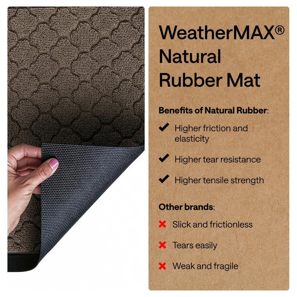 Gorilla Grip WeatherMAX doormat suitable for indoor outdoor use at entryways