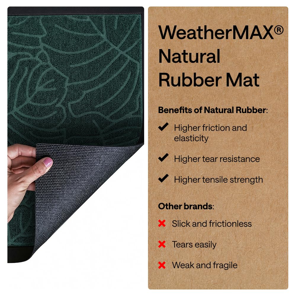 Gorilla Grip WeatherMAX doormat in foyer demonstrates versatile indoor-outdoor use.