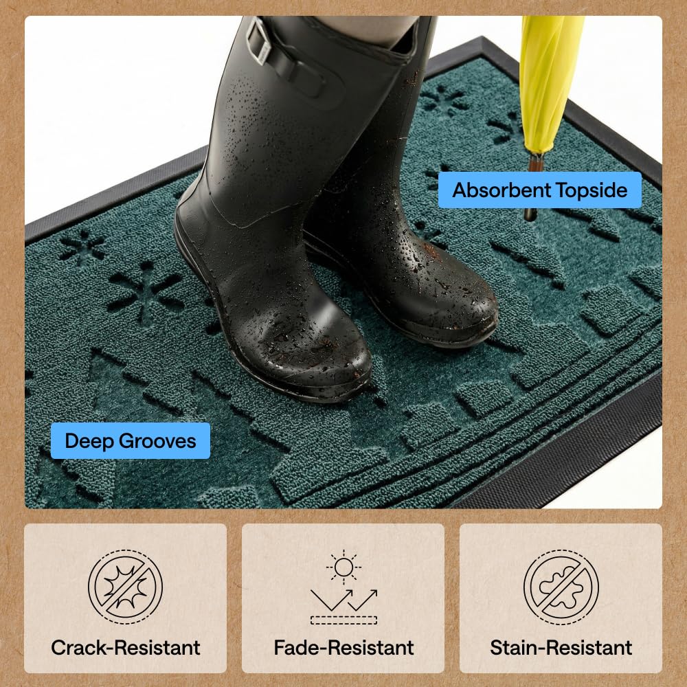 GORILLA GRIP WeatherMAX natural rubber backing provides durability and tear resistance.