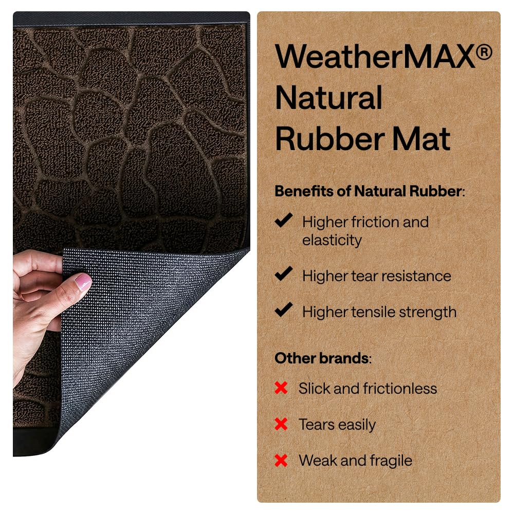 Gorilla Grip WeatherMAX doormat outdoor-ready under varied weather conditions.