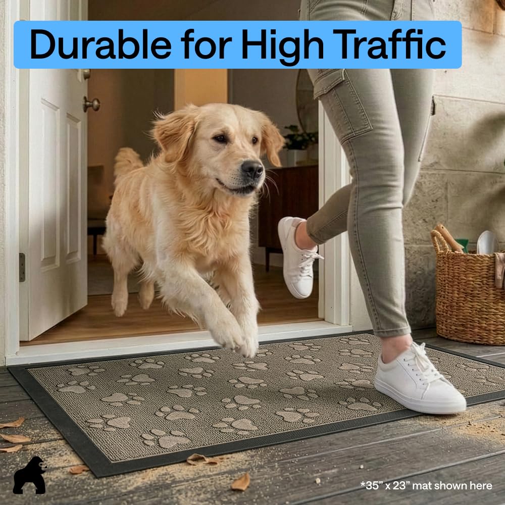 GORILLA GRIP WeatherMAX doormat, outdoor-ready for rain and mud.