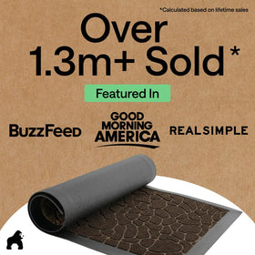 Gorilla Grip WeatherMAX doormat rubber backing provides durability and slip resistance.