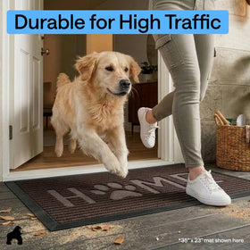 GORILLA GRIP WeatherMAX doormat topside resists stains and fading for long-lasting color.