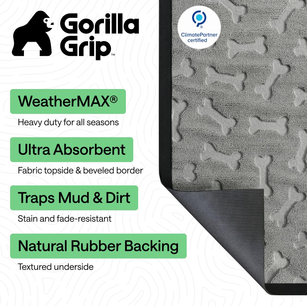 WeatherMAX doormat texture closeup highlights deep grooves for dirt capture.