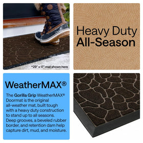 Gorilla Grip WeatherMAX close-up shows woven top trapping dirt.