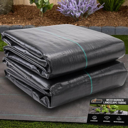 GORILLA GRIP weed barrier fabric roll for garden beds, efficiently suppressing weeds.