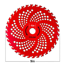 GOROBU 10-inch 3-tooth carbon steel blade for fast grass trimming.