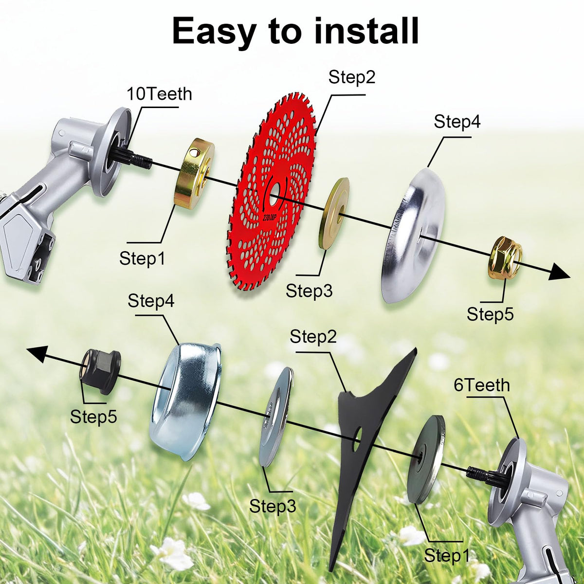 GOROBU heavy-duty brush cutter kit suitable for tough landscaping tasks.