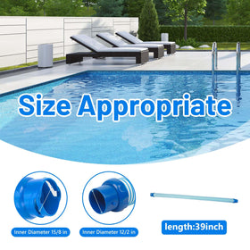GOROBU corrugated hose provides flexible navigation around pool contours.