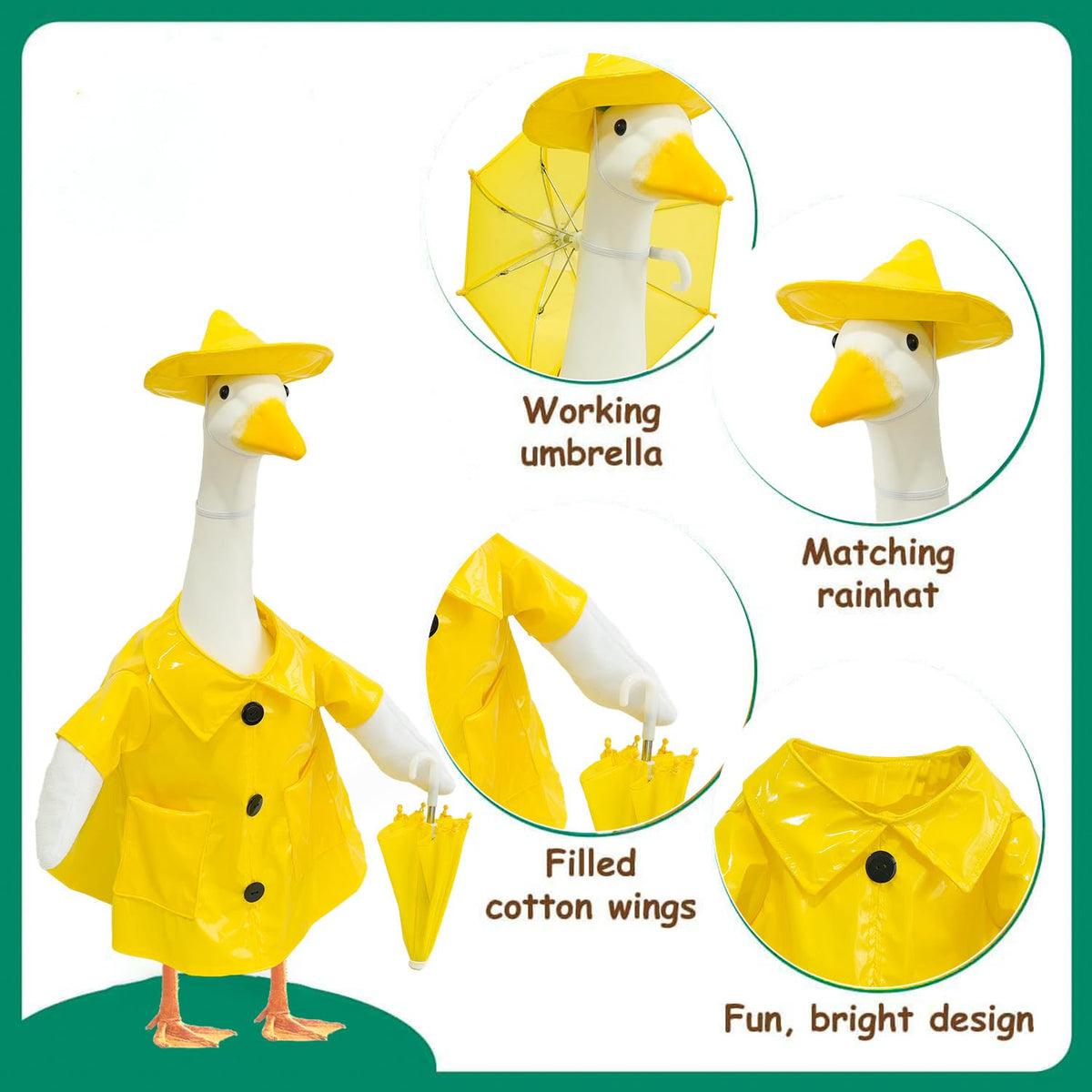 Goroovr 4th of July goose outfit adds patriotic flair to outdoor porch displays.