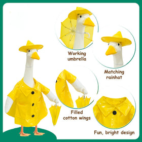 Goroovr 4th of July goose outfit adds patriotic flair to outdoor porch displays.