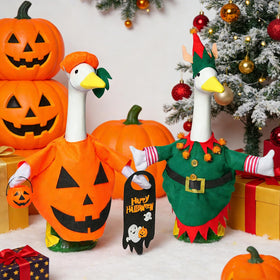 Goroovr Christmas goose outfit enhances festive yard displays.