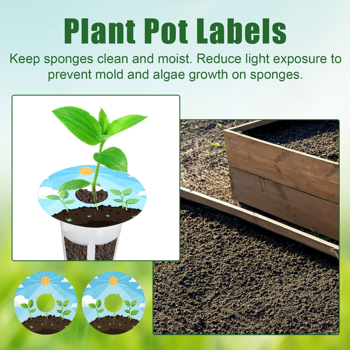 Gosknor adhesive grow basket labels cling securely to plastic planters