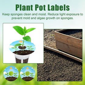 Gosknor adhesive grow basket labels cling securely to plastic planters