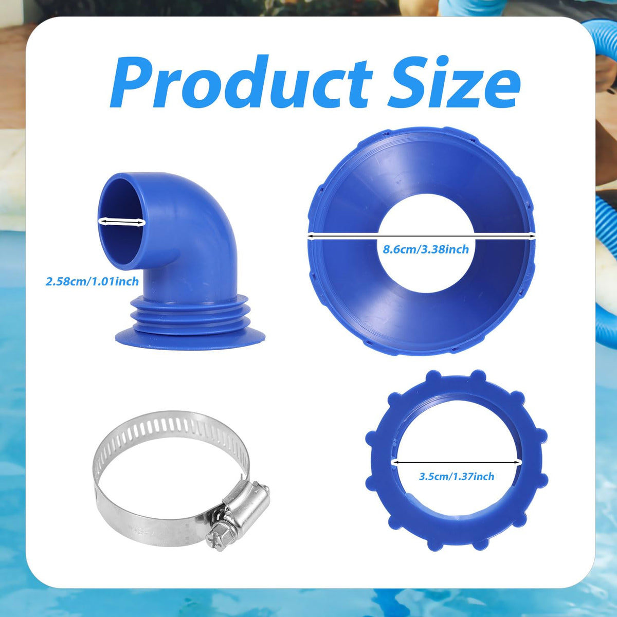 Gosknor pool jet nozzle package with components