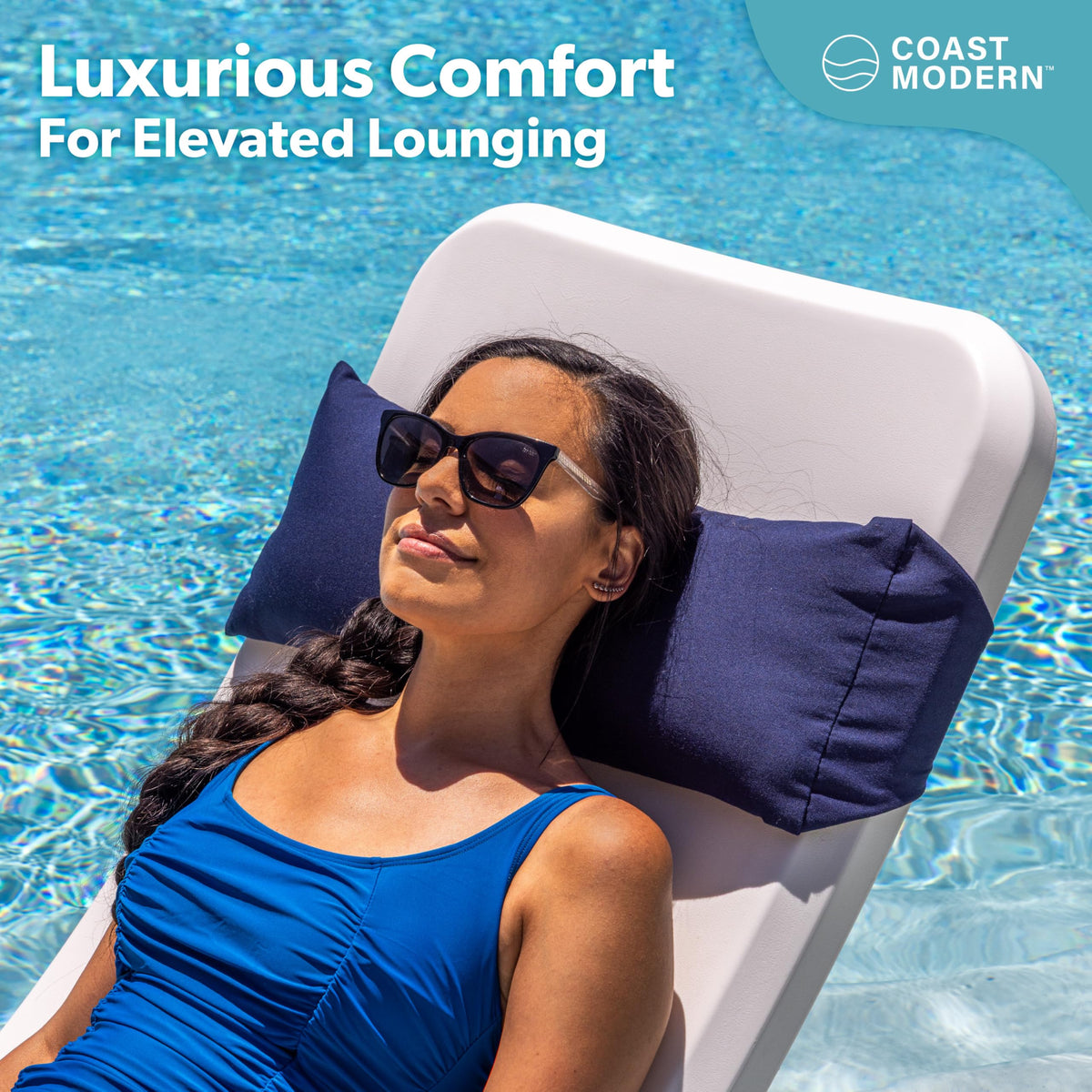 GoSports Coast Modern pillow shows adjustable strap for customizable head and neck support