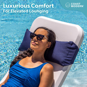 GoSports Coast Modern pillow shows adjustable strap for customizable head and neck support