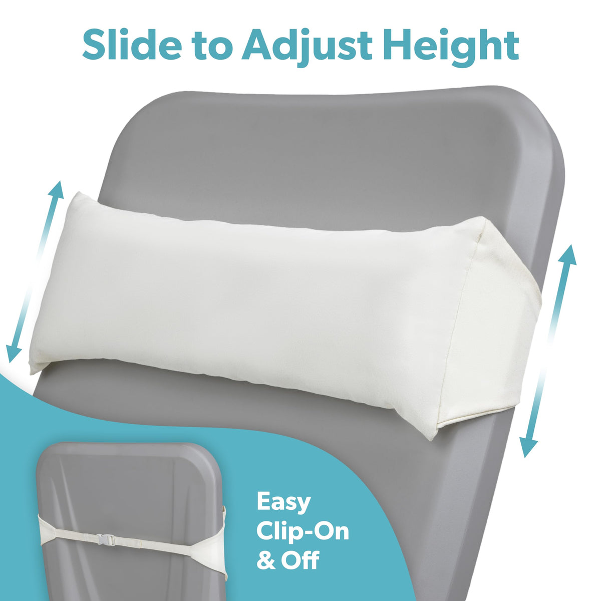 GoSports Coast Modern pool lounge pillow installed on a chaise