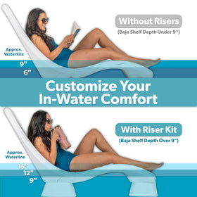 GoSports Coast Modern Riser Kit pre-weighted for stability indoors and outdoors.