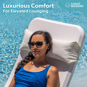 GoSports Coast Modern waterproof pillow closeup for poolside durability