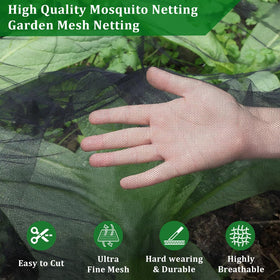 Gotorido garden mesh netting dense mesh guards vegetables with good airflow.
