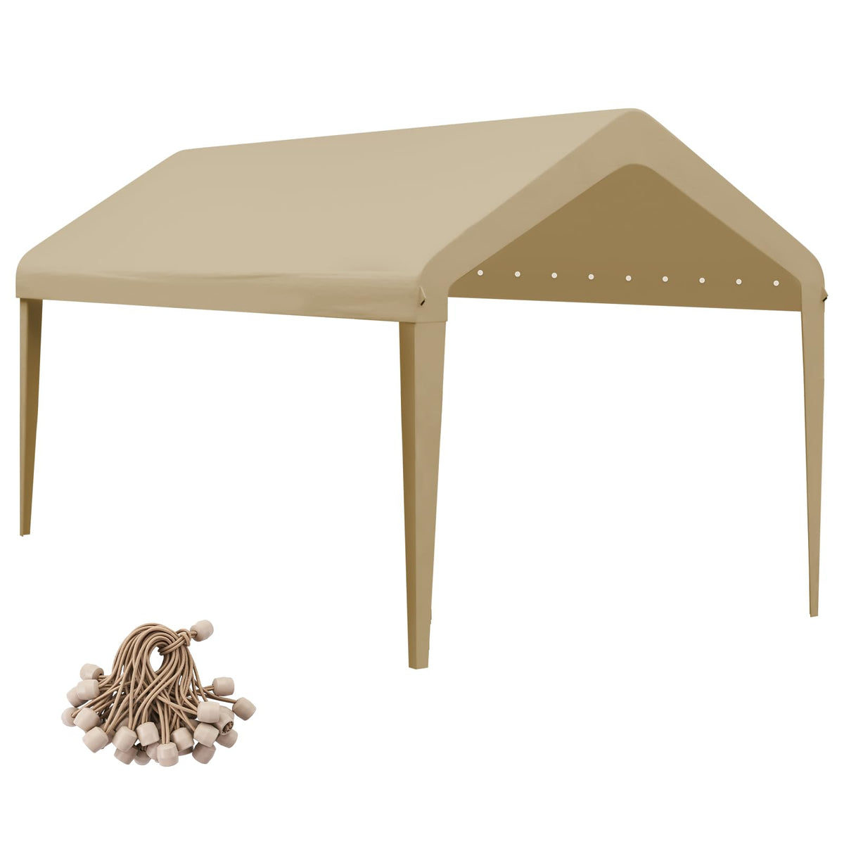 GOTRUTH 10x20 beige canopy top cover ready for carport protection