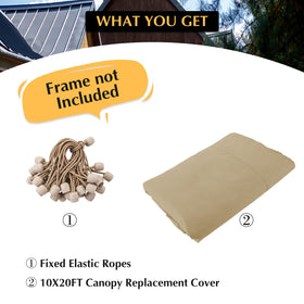 GOTRUTH multipurpose beige canopy for backyard and camping