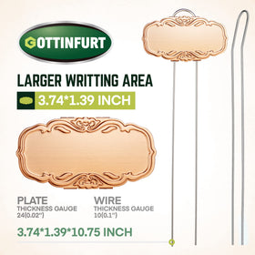 Gottinfurt 25-pack with double-pronged stakes improves readability in beds.